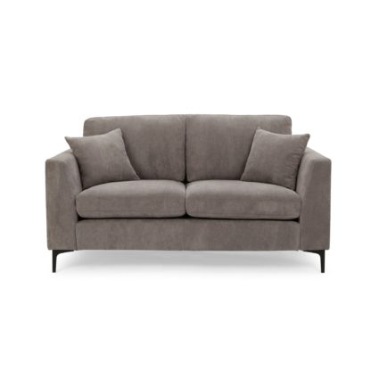 An Image of Edison Velvet 2 Seater Sofa - Grey Grey