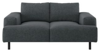 An Image of Habitat Julien 2 seater Fabric Sofa - Charcoal