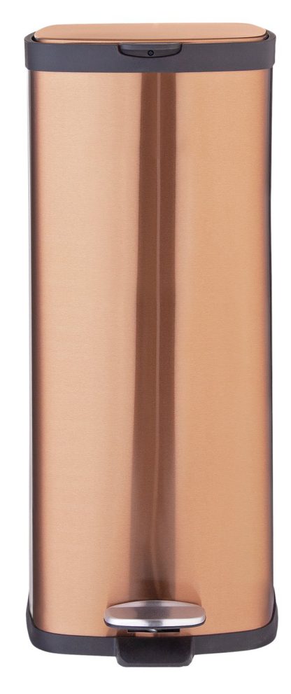 An Image of Argos Home 30 Litre Square Pedal Bin - Copper