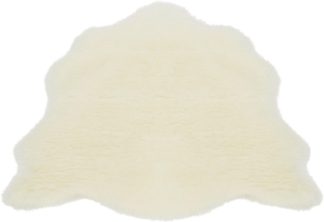 An Image of Homemaker Faux Fur Sheep Shape Rug - 75x90cm - Natural