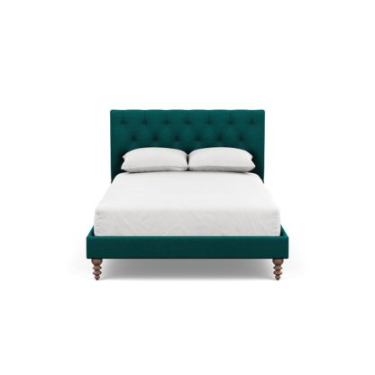 An Image of Heal's Balmoral Bedstead Super King Brushed Cotton Cadet