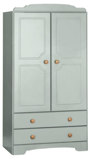 An Image of Argos Home Nordic 2 Dr 2 Drawer Short Wardrobe - Grey & Pine