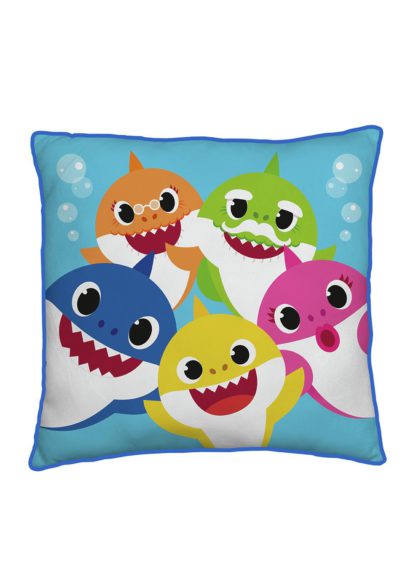 An Image of Baby Shark Family Square Cushion