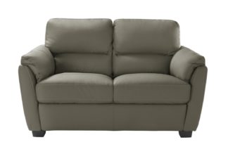 An Image of Argos Home New Trieste 2 Seater Leather Mix Sofa - Grey