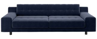 An Image of Habitat Hendricks 4 Seater Velvet Sofa - Navy