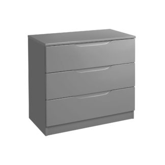 An Image of Legato Grey 3 Drawer Chest Grey