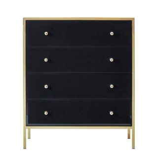An Image of Fenwick 4 Drawer Chest Black