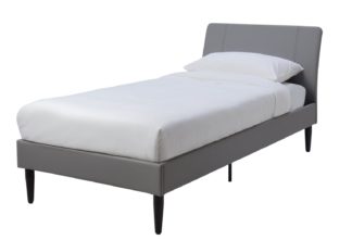An Image of Habitat Mondial Single Bed Frame - Grey