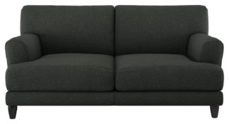 An Image of Habitat Askem 2 Seater Fabric Sofa - Charcoal