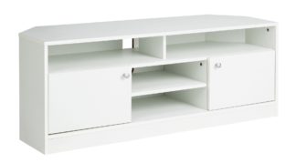 An Image of Habitat Corners Large TV Unit - White