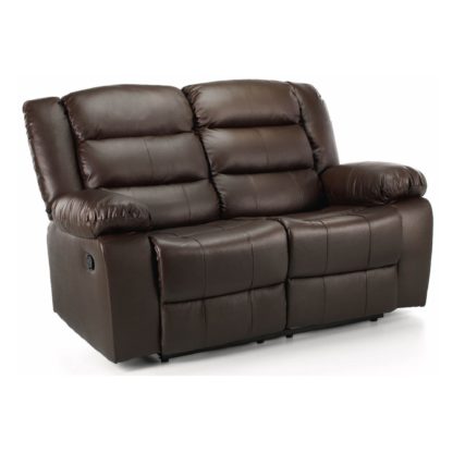 An Image of Whitfield 2 Seater Leather Reclining Sofa Brown