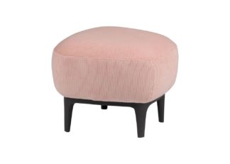 An Image of Ligne Roset Soufflot Footstool Corduroy Pink