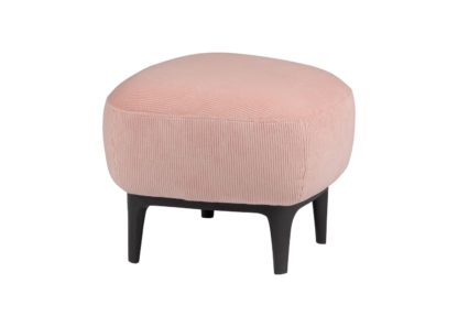 An Image of Ligne Roset Soufflot Footstool Corduroy Pink