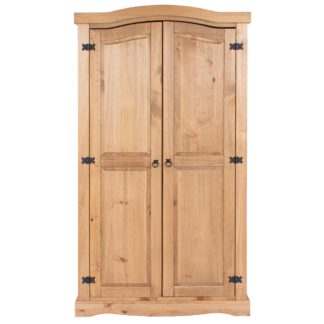 An Image of Corona Double Wardrobe Natural