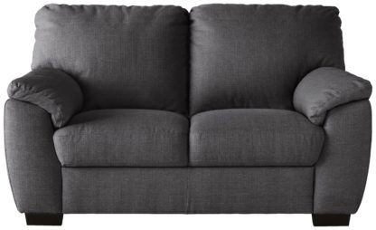An Image of Argos Home Milano Fabric Chair and 2 Seater Sofa - Charcoal