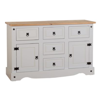 An Image of Corona Grey Pine Sideboard White