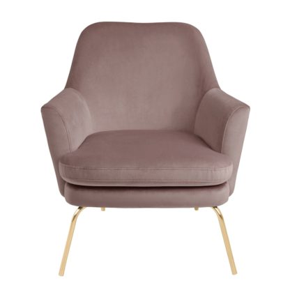 An Image of Habitat Celine Velvet Accent Chair - Navy