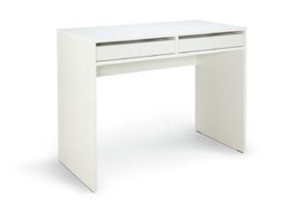 An Image of Habitat Pepper 2 Drawer Desk - White