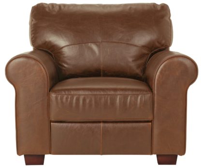 An Image of Habitat Salisbury Leather Armchair - Black