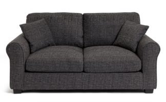 An Image of Habitat Lisbon Fabric Sofa Bed - Charcoal