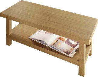 An Image of Argos Home Stratford Chunky Coffee Table - Oak Effect