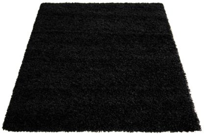 1f5491589bd4c81691cde8c6c7597b9e93d5c25a3adb953549d7571fd892b4b6-1.jpg An Image of Jazz Shaggy Rug - 120x170cm - Black.