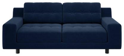 An Image of Habitat Hendricks 2 Seater Velvet Sofa - Teal