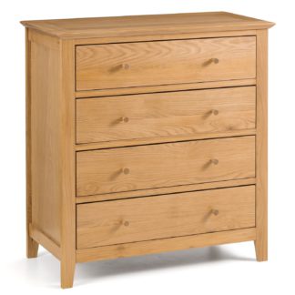 An Image of Salerno Shaker 4 Drawer Chest Brown