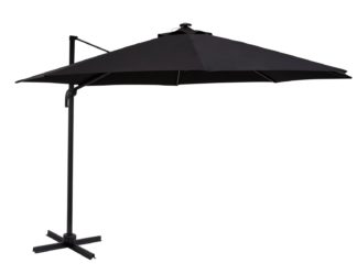 An Image of Argos Home Light up LED Overhanging Parasol - Black