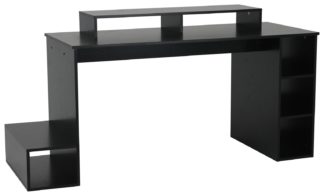 An Image of Argos Home Gaming Desk - Black