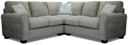 An Image of Argos Home Tammy Corner Fabric Sofa - Charcoal