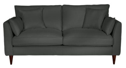 An Image of Habitat Hector 2 Seater Fabric Sofa - Charcoal Linen
