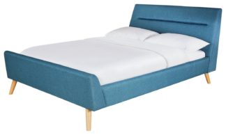 An Image of Habitat Finn Kingsize Bed Frame - Teal