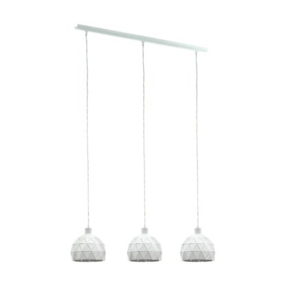 An Image of Eglo Roccaforte 3 Light Pendant - White