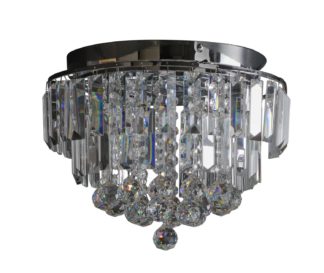 An Image of Argos Home Opulence Crystal Glass Flush Ceiling Light