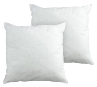 An Image of Argos Home Hollowfibre 50x50cm Cushion Pads - 2 Pack