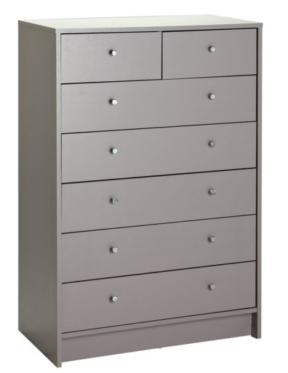 An Image of Habitat Malibu 5 Wide 2 Narrow Drawer Chest - White