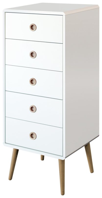 An Image of Softline 5 Drawer Chest - White