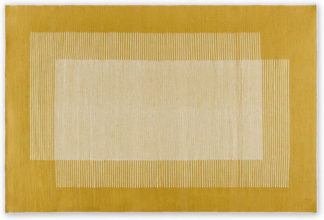 An Image of Caixa Wool Rug, Large 160 x 230cm, Mustard Yellow