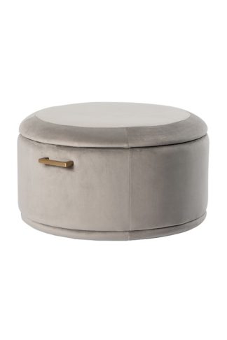 An Image of Aria Storage Ottoman - Dove Grey