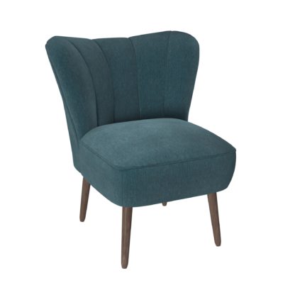 An Image of Abby Chenille Cocktail Chair - Emerald Green
