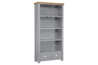 An Image of Habitat Kent 2 Drawer Bookcase - Light Grey