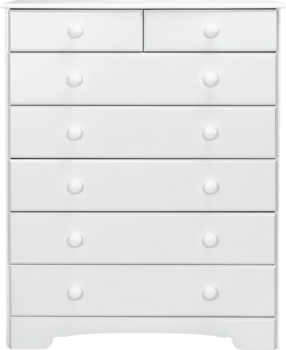 263e40488c5dc0d16b82392659edf9ad606d4152cf15a5aa186a4d8ab682c61c.jpg An Image of Argos Home Nordic 5+2 Drawer Chest - Soft White
