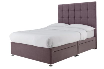 An Image of Forty Winks 1500 Pocket Gel 4 Drawer Double Divan - Mauve