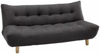 An Image of Habitat Kota 3 Seater Fabric Sofa Bed - Charcoal