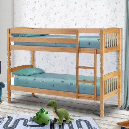 An Image of Lincoln Pine Bunk Bed Natural
