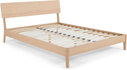An Image of MADE Essentials Noka King Size Bed, Oak