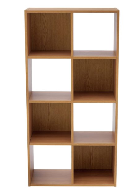 An Image of Habitat Squares 8 Cube Storage Unit - Oak Effect