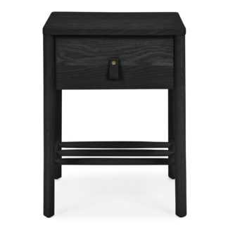 An Image of Henry Black Bedside Table Black