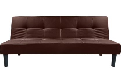 An Image of Habitat Patsy 2 Seater Clic Clac Sofa Bed - Chocolate